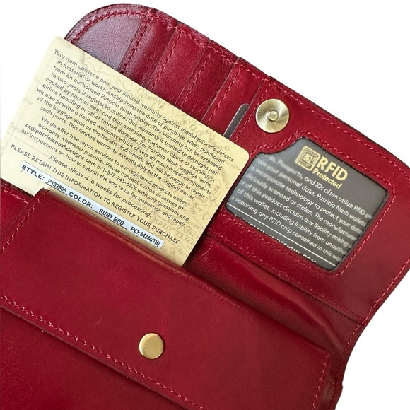 Patricia Nash Red Leather Wallet - Picture 5 of 9